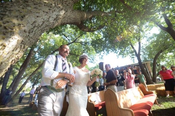 Backyard Wedding Outdoor Ceremony