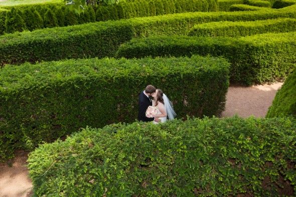 Bride and Groom at Arboretum