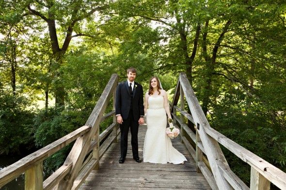 Bride + Groom at Arboretum Wedding