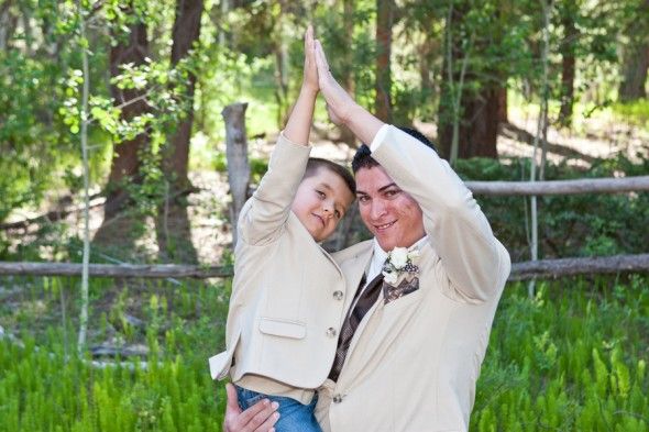 High Five for the Ring Bearer and Groom