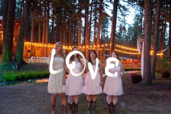 Love Spelled Out By Bridesmaids