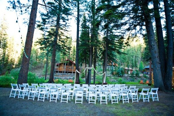Setting for a Outside Riverside Wedding Ceremony