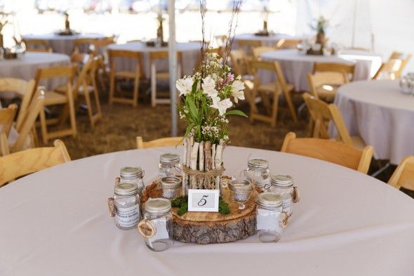 Country Style Wedding Centerpieces