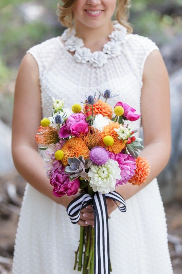 Country Bridal Bouquet of Farm Flowers