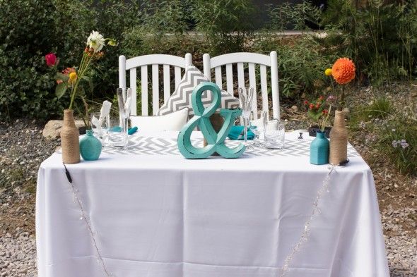 Rustic Sweetheart Table for Bride and Groom