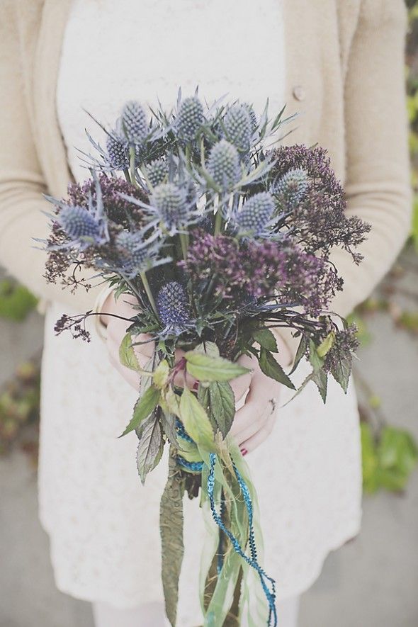 Purple Winter Wedding Bouquet
