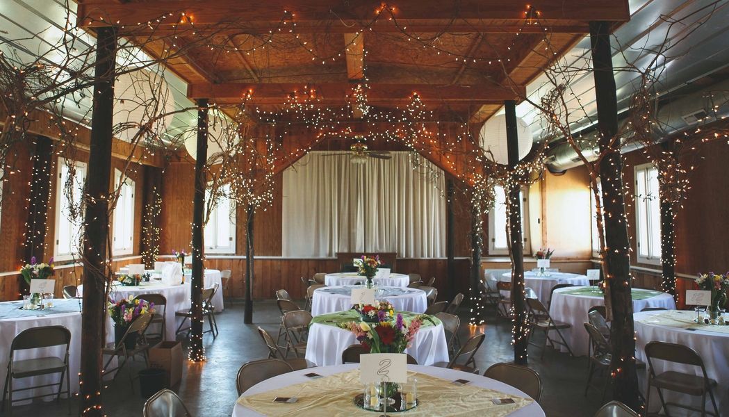 Rustic Wedding Venue with Cafe Lights