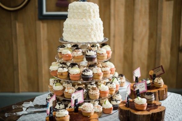Wedding Cake Tops a Cupcake Tower