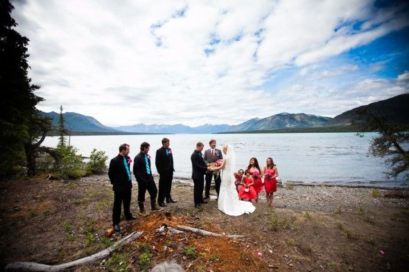 Lakeside Rustic Wedding Ceremony