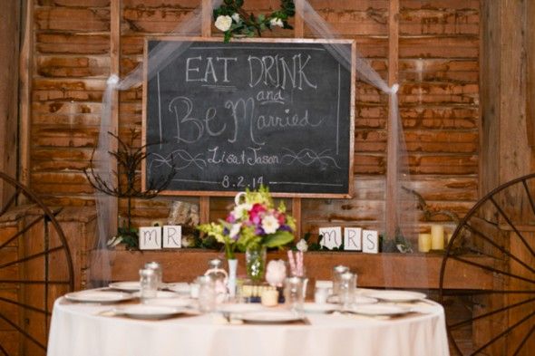 Country Wedding Sweetheart Table