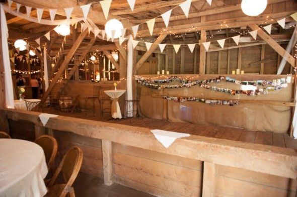 Wedding Barn Decorated with Pictures