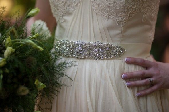 Wedding Dress with Beaded Belt