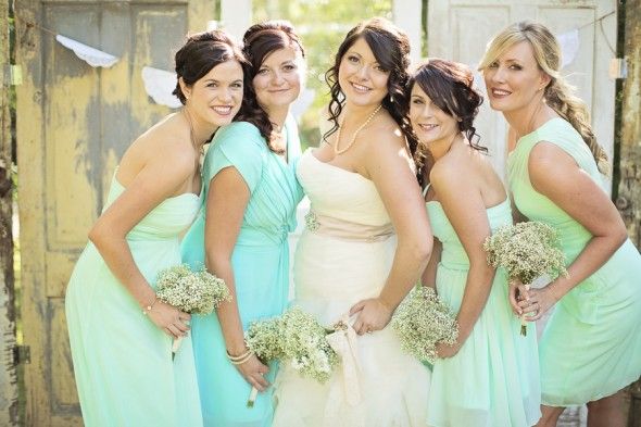 Country Wedding Bride + Bridesmaids