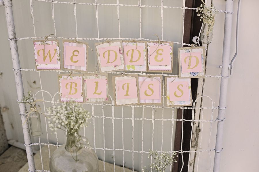 Wedded Bliss Sign with Individual Letters