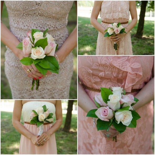 Bridesmaid Dresses in Shades of Pink