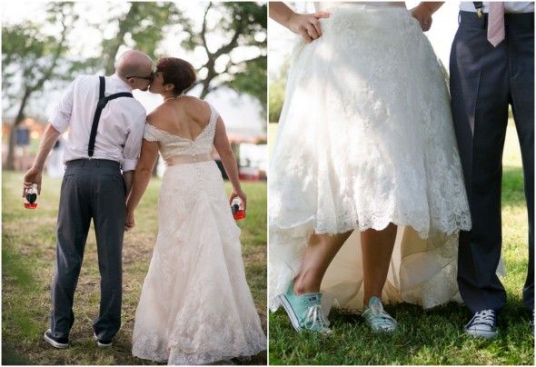 Wedding Couple in Converse Sneakers