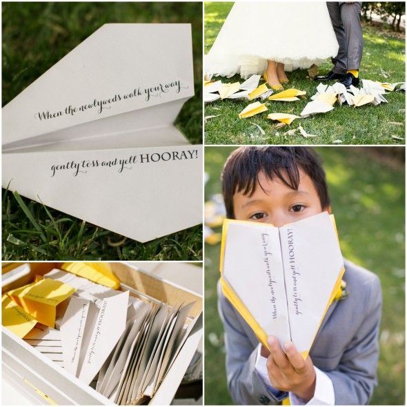 Paper Airplanes to Toss After the Wedding Ceremony