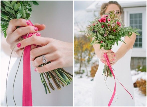 Pink DIY Style Wedding Bouquet