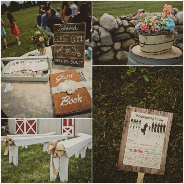 Paddle Wedding Program and Country Guest Book