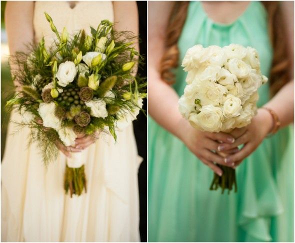 Rustic Ferns and Flowers Bridal Bouquet