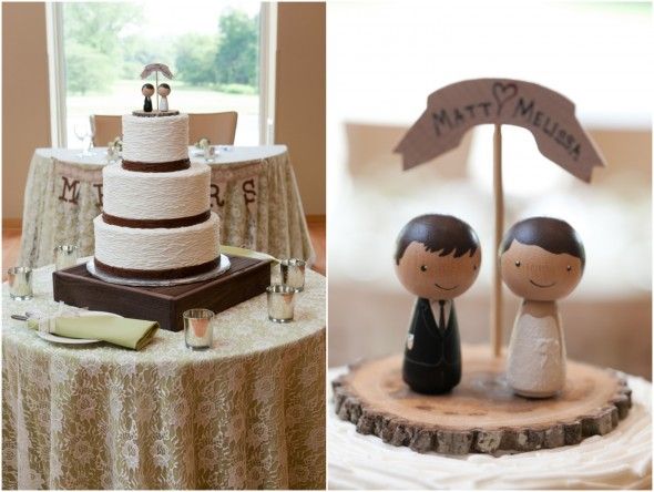 White and Chocolate Wedding Cake