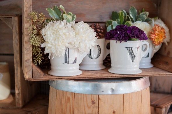 LOVE Mugs as vases