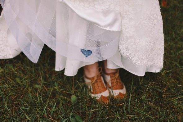 Blue Heart In Wedding Gown