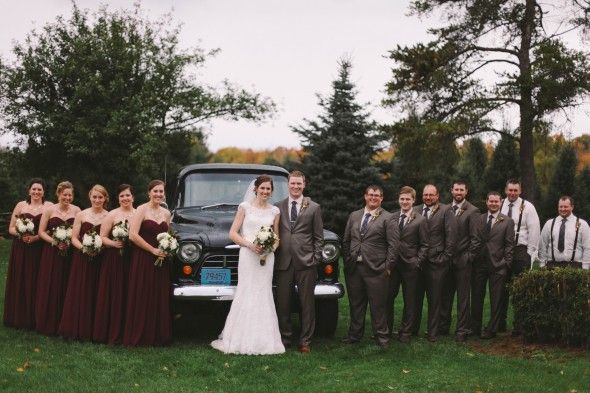 Rustic Fall Wedding Party