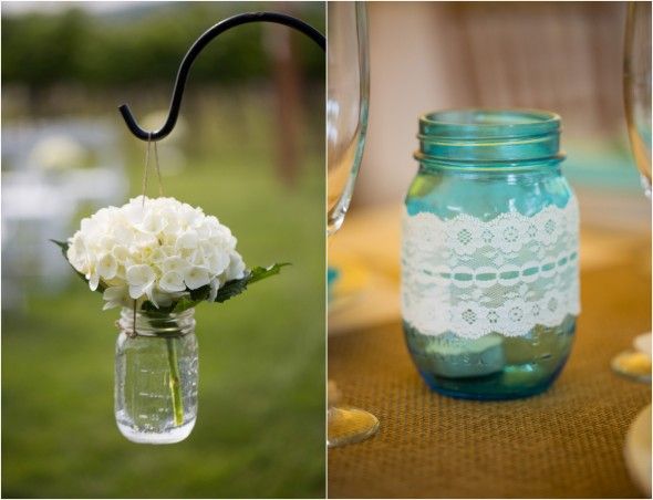 Mason Jar Wedding Vases
