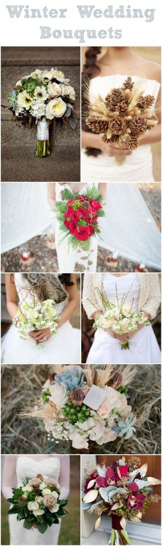 20 Creative Winter Wedding Bouquets