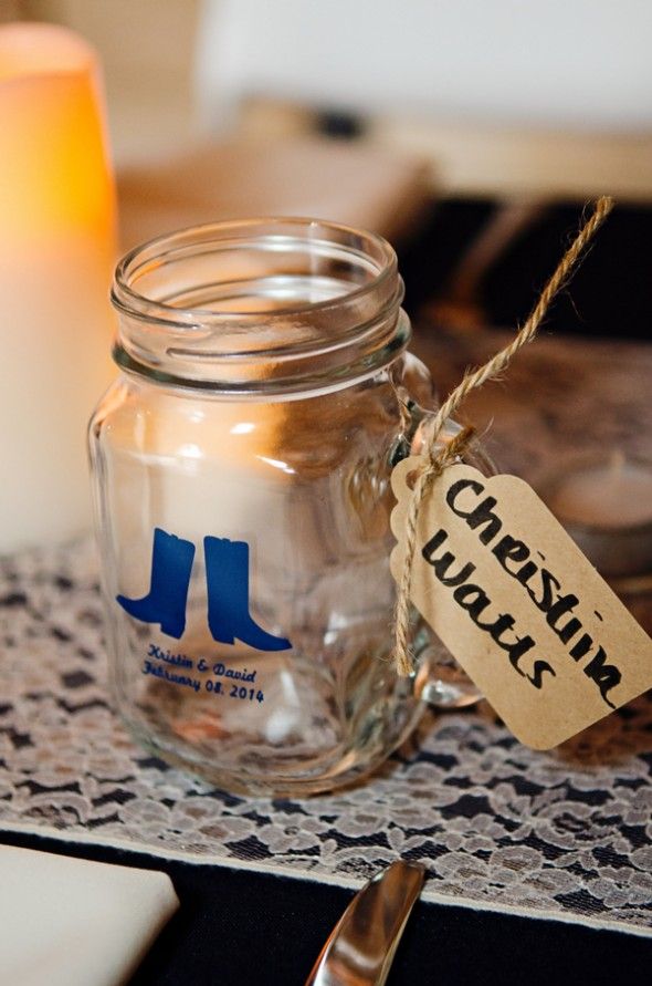 Custom Mason Jar Wedding Favors 