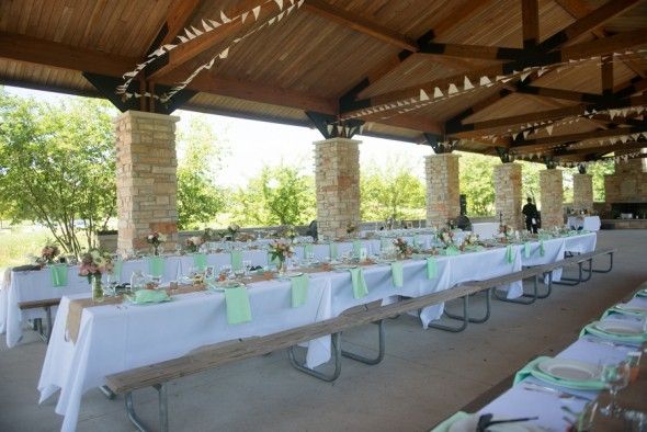 Outdoor Park Pavilion Wedding Reception