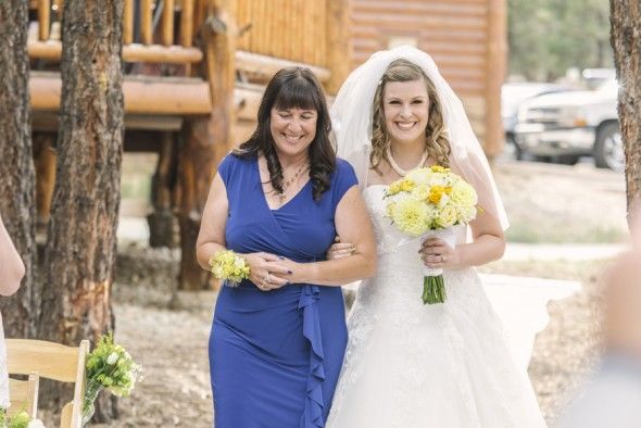 Mom Walks Bride Down the Aisle