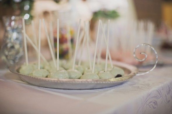 Wedding Dessert Mint Green Cake Pops