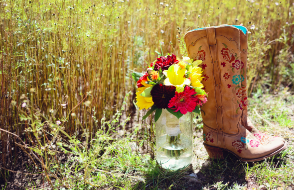 Cowboy Boots At Wedding