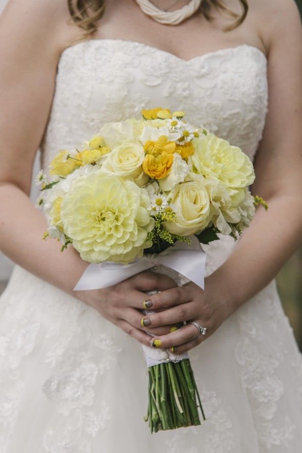 Brides Floral Bouquet of Yellow Flowers