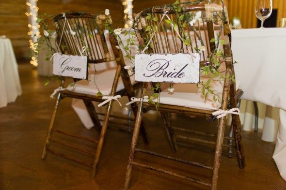 Bride & Groom Chair Signs