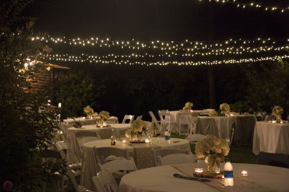Outdoor Wedding Under Lights