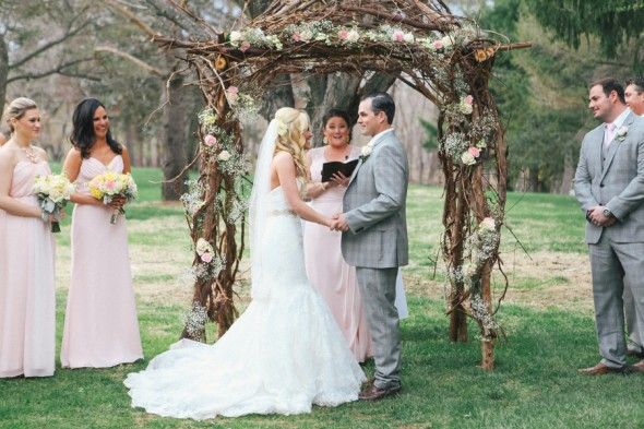 Outdoor Wedding Ceremony with Arbor