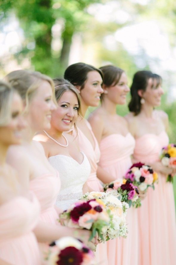 Long Pink Bridesmaid Dresses