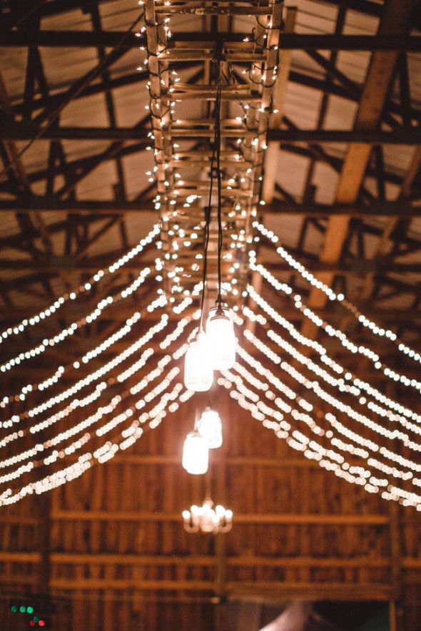 Barn Wedding Lighting