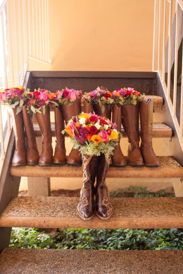 Cowboy Boots With Flowers