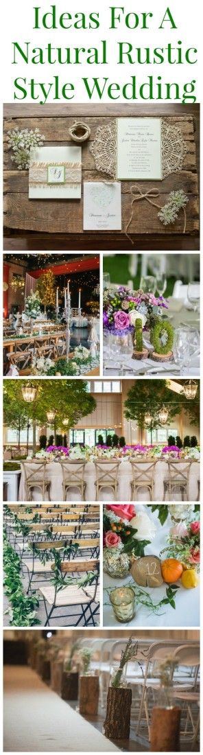 Amazing ideas for planning a rustic and natural style wedding all in one place.
