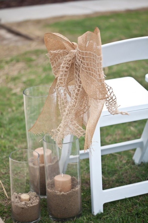 Burlap Aisle Decorations - From 10 Great Ways To Use Burlap At Your Wedding