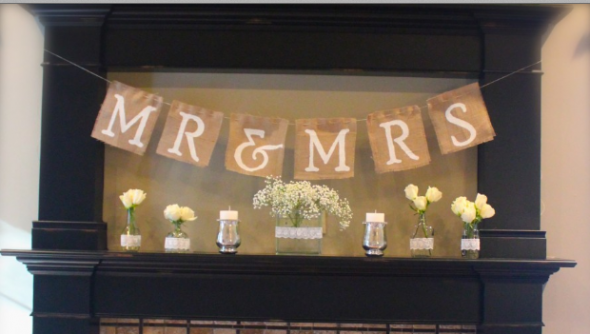 Burlap Mr. & Mrs. Sign From 10 Great Ways To Use Burlap At Your Wedding