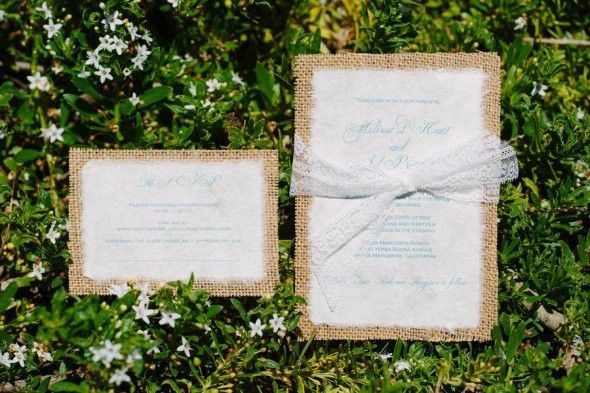 Burlap Invitations - From 10 Great Ways To Use Burlap At Your Wedding