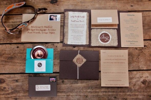 Burlap Wedding Invitations - From 10 Great Ways To Use Burlap At Your Wedding