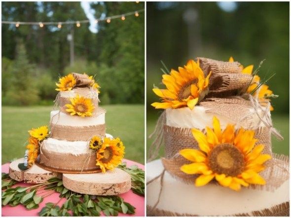 Sunflower Wedding Cake 