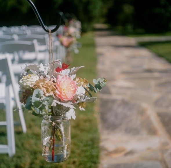 Hanging Flowers For Outdoor Wedding
