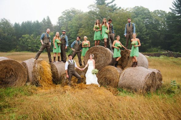 An amazing farm wedding with fun rustic wedding ideas and cute decorations.